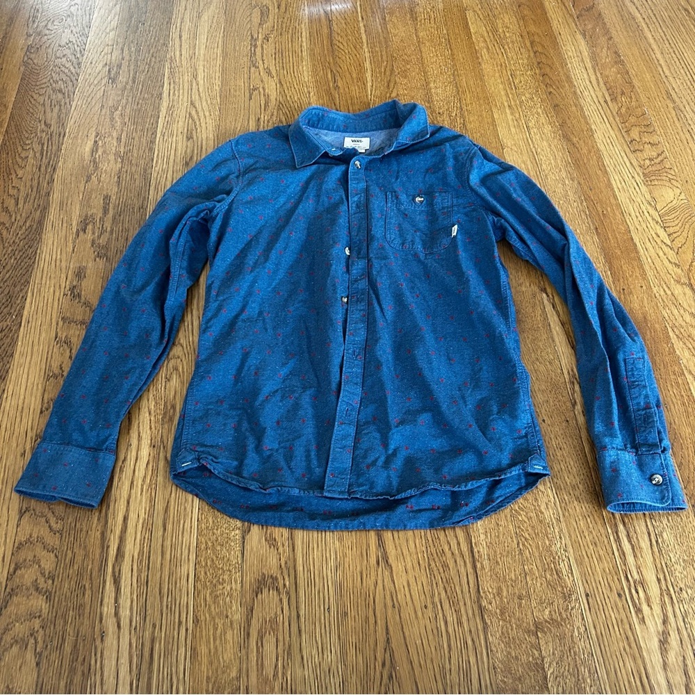 Vans Blue Casual Button Down Shirt